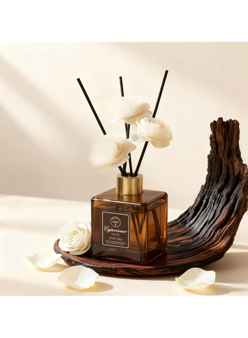 200ml Premium Sandalwood & Oud Reed Diffuser | Long-Lasting Home Fragrance | Natural Essential Oil Room Scent | Elegant Aromatherapy for Bedroom, Living Room & Office - Image 1