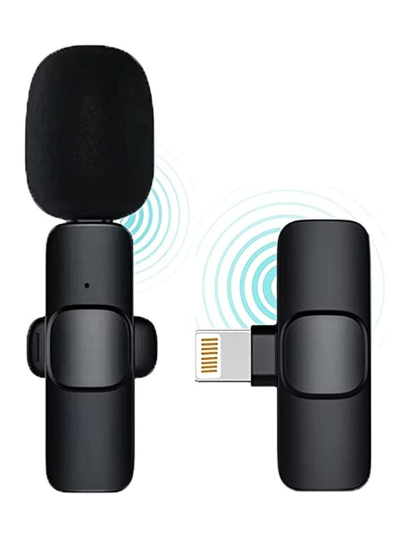 Wireless Lavalier Microphone for iPhone iPad Mini Mic for YouTube Facebook Live Stream TikTok Vlog Zoom Video Recording - Noise Reduction/No APP & Bluetooth Needed - Image 1