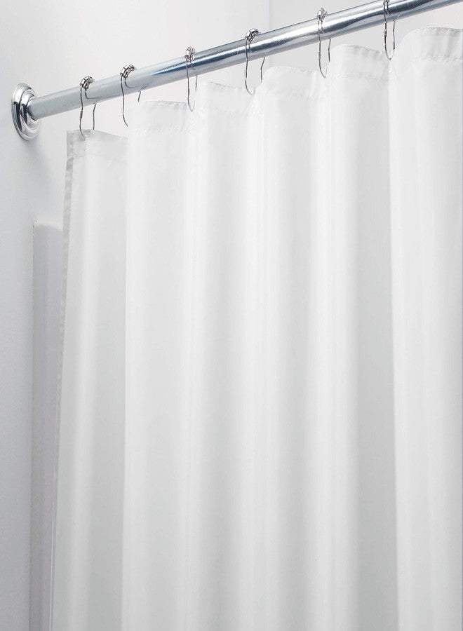 InterDesign iDesign Fabric Shower Curtain, Long 72-Inch by 84-Inch, White - Image 2