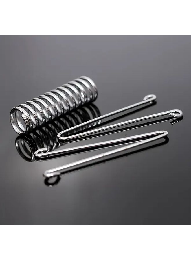 Heavy Duty Silvery Metal Spring With Hook And Loop Fastener For Camping Tents Tarps Outdoor Shelter - Image 1