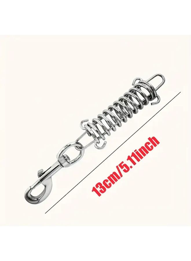 Heavy Duty Silvery Metal Spring With Hook And Loop Fastener For Camping Tents Tarps Outdoor Shelter - Image 3