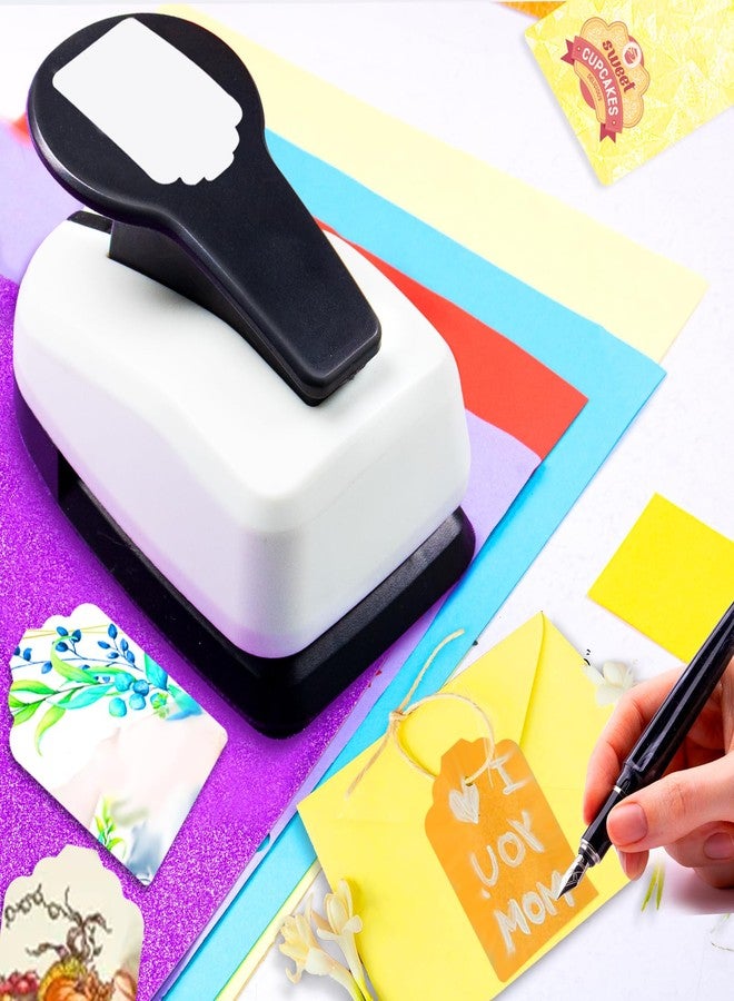 HKKYO Tag Punch, 2 inch Paper Punches, Tag Hole Punches for Paper Crafts, Hole Puncher for Tags, Gift TagPunch, Craft Puncher for Papers, Tags Cutter Punch, tagMaker - Image 2