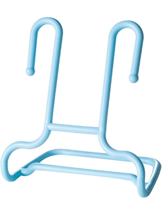 2 Pcs Blue Shoe Organizer Hanging Over Door Storage Shoe Rack Space Saver Safe Cornerless Flat For Kids Closet - Image 1