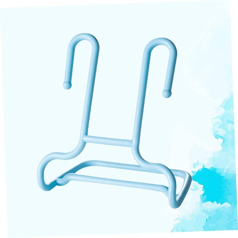 2 Pcs Blue Shoe Organizer Hanging Over Door Storage Shoe Rack Space Saver Safe Cornerless Flat For Kids Closet - Image 5