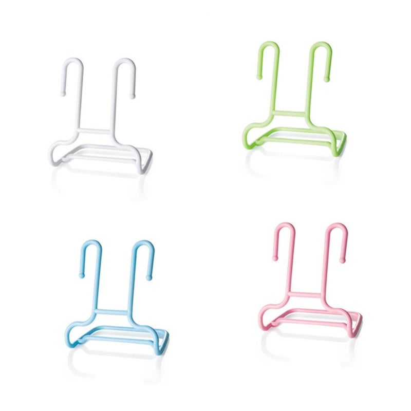 2 Pcs Blue Shoe Organizer Hanging Over Door Storage Shoe Rack Space Saver Safe Cornerless Flat For Kids Closet - Image 3