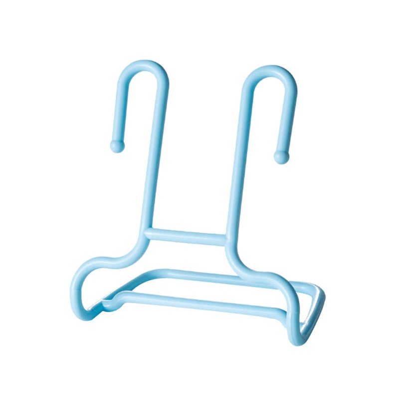 2 Pcs Blue Shoe Organizer Hanging Over Door Storage Shoe Rack Space Saver Safe Cornerless Flat For Kids Closet - Image 2