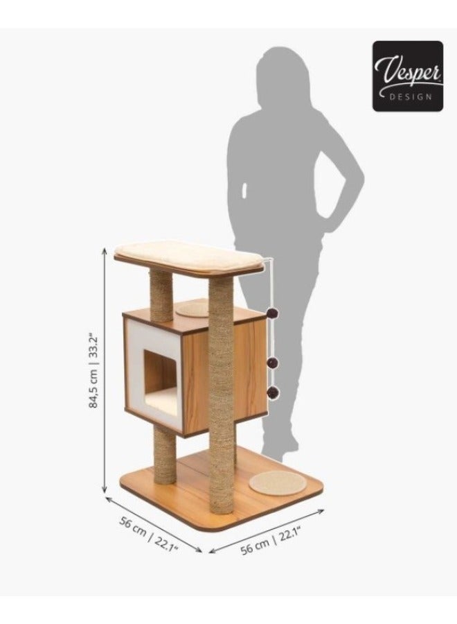 Catit Premium Cat Furniture V Base Walnut - Image 3