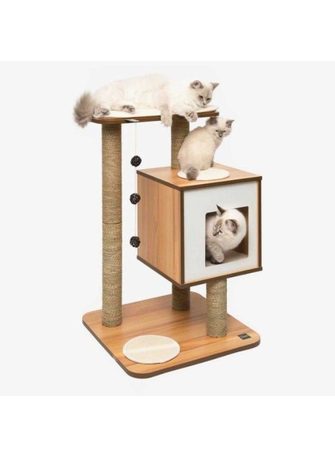 Catit Premium Cat Furniture V Base Walnut - Image 4