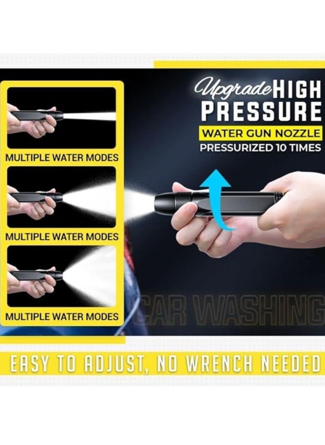 Spaceshoop Portable High Pressure Washing Water Gun, Adjustable Multifunction Pressure Washer Nozzle Spray Gun Direct Spray Car Wash Water Gun, Black High Pressure Nozzle  - Image 4