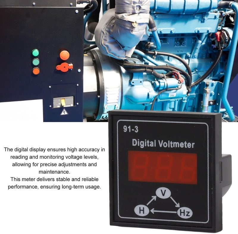 Pilipane High Accuracy 91 3 Digital Voltmeter, Mini AC Voltage Meter for Generator Accessories, Easy Installation - Image 3
