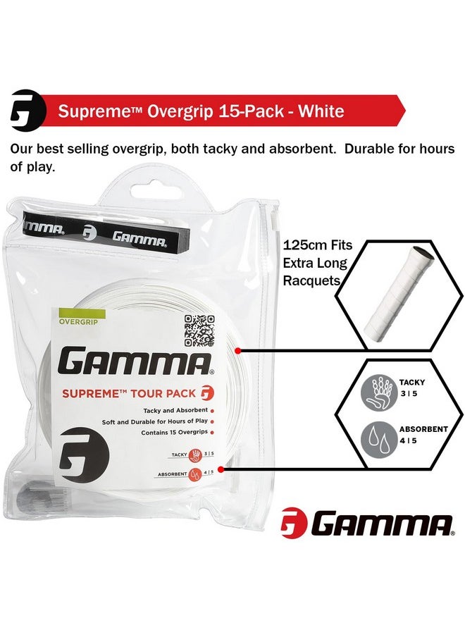 جاما GAMMA AGSO10 Supreme Overgrip أبيض، عبوة من 3 قطع  - Image 2