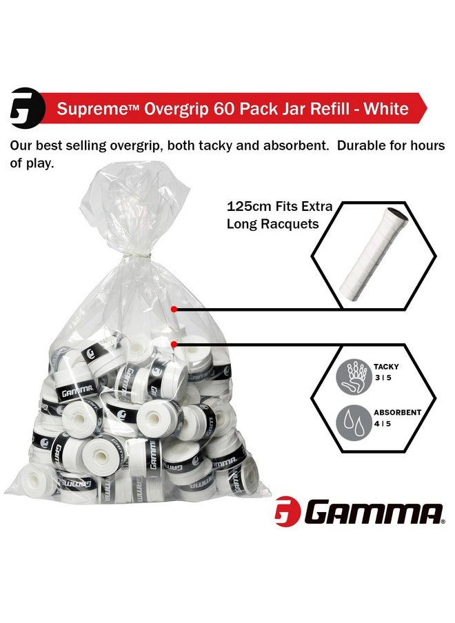 جاما GAMMA AGSO10 Supreme Overgrip أبيض، عبوة من 3 قطع  - Image 4