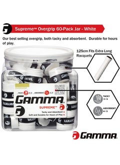 Gamma Agso10 Supreme Overgrip White, 3 Pack  - Image 5