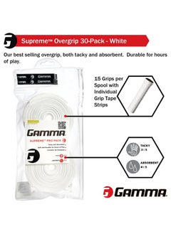 Gamma Agso10 Supreme Overgrip White, 3 Pack  - Image 3