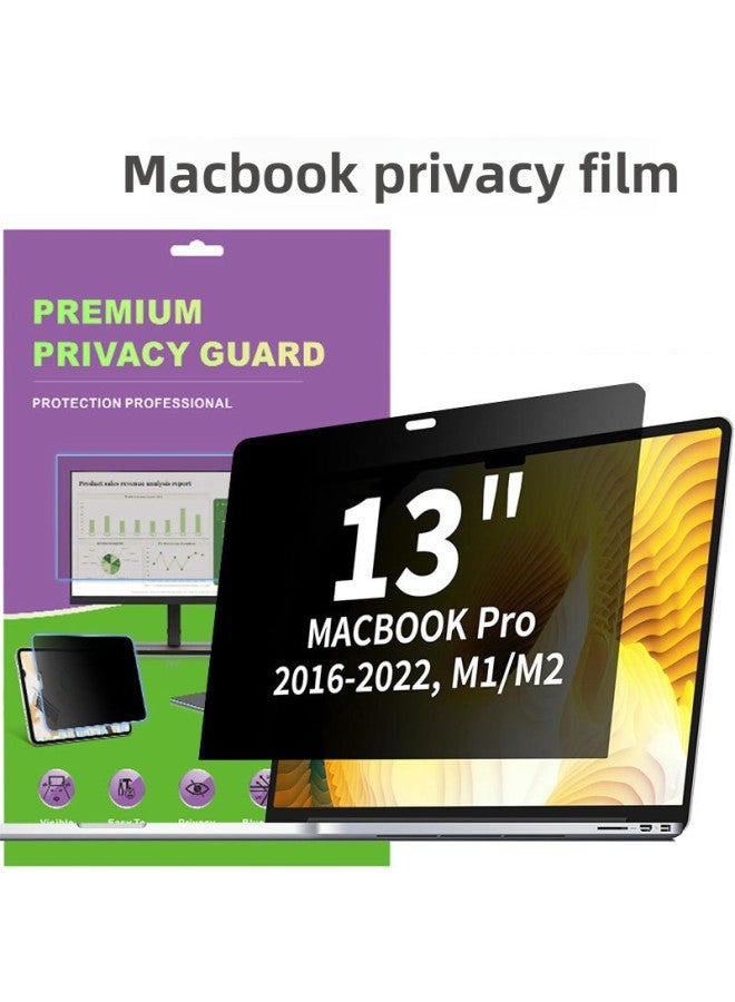 360 Degree Anti-peep Film Laptop Protective Film Suitable For Apple MacBook Series Electrostatic Adsorption Tape-Color:Adhesive Model - About 180 Degrees Anti-peep + Tool Kit-Size:Mackookpro 13.3inch (old Style) A1466 - Image 1