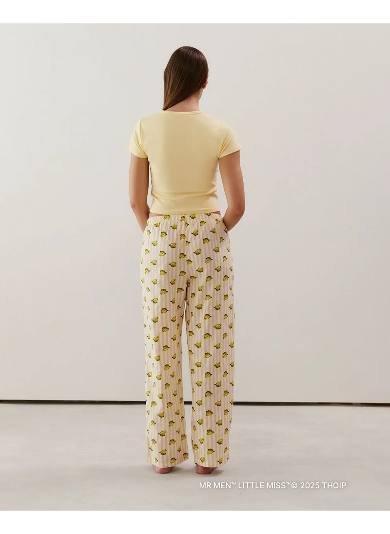 UNDIZ Madame chill straight-leg trousers in yellow cotton