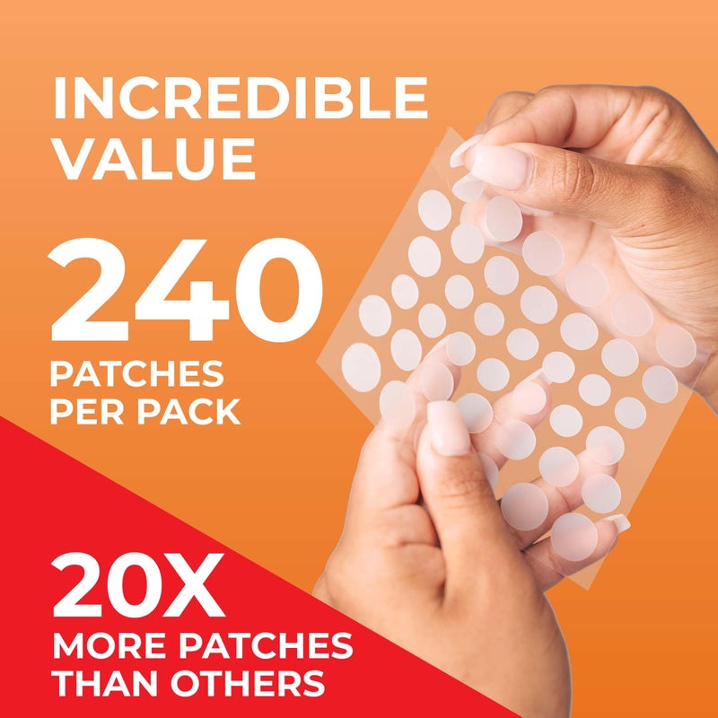 KEYCONCEPTS PatchRx Pimple Patches for Face (240 Patches), Hydrocolloid Acne Patches, Pimple Patch Pimple Stickers, Hydrocolloid Patch Acne Dots Acne Pimple Patches For Face, Zit Patches, Acne Spot Treatment - Image 3