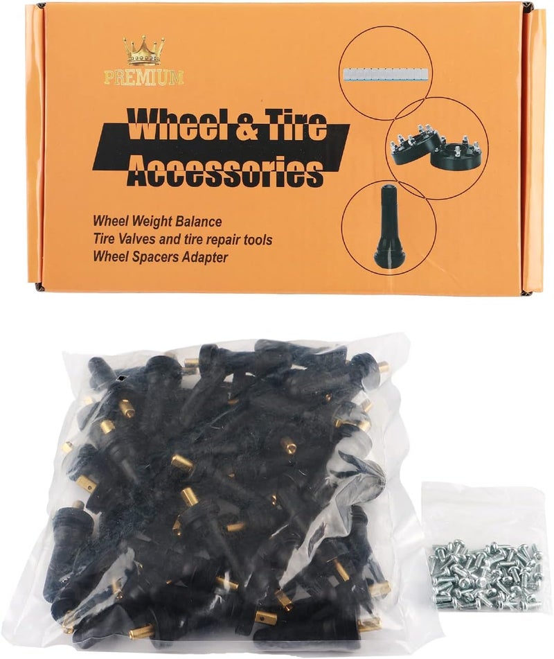 EZISOE 50 Pcs Tire TPMS 20008 Pressure Monitoring System Sensor Explosion-Proof Snap in Tire Valve Stems - Image 1