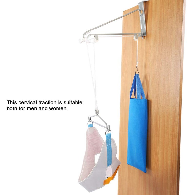 Cervical Traction Device: Adjustable Straps, Tool-Free Door Mount, Foam Neck Support - Portable Neck Stretcher for Home Travel Neck Pain Relief Spinal Alignment - Image 2