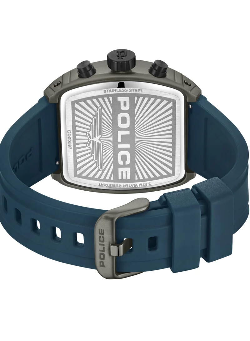بوليس Coswig Navy Blue Dial & Silicone Strap Gents Chronograph Watch, Alloy Case, 45x50mm