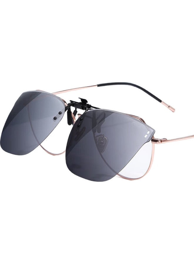 pulais Sunglasses Clip-On Polarized Sunglasses For Nearsightedness, Unisex, Ultra-Light, Uv Protection, Driving Glasses, Black And Gray Lenses - Image 1