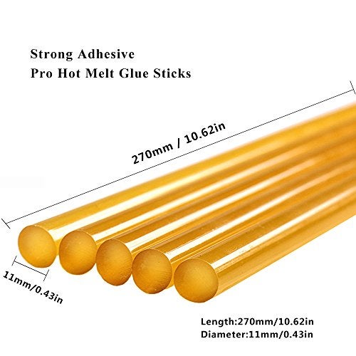 GLISTON Dent Repair Glue Sticks, Paintless Dent Repair Tool Glue Sticks for Hot Glue Gun Car Repair Dent Rmover Tool Set - 10 PCS Yellow Glue Sticks - Image 2