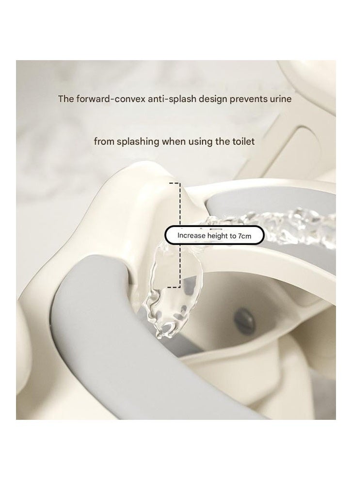 ZCM-HAPPY Toilet Ladder [2-in-1] Silver Moon Gray PVC Cushion With Ladder Ajustable - Image 4