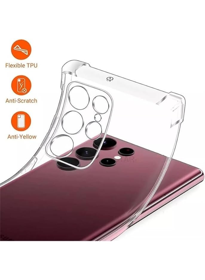 بروماس غطاء شفاف لهاتف سامسونج جالاكسي S22 ألترا – واقٍ ضد الصدمات بتصميم نحيف، حماية من الاصفرار، حواف TPU مرنة، مقاوم للخدوش - Image 3