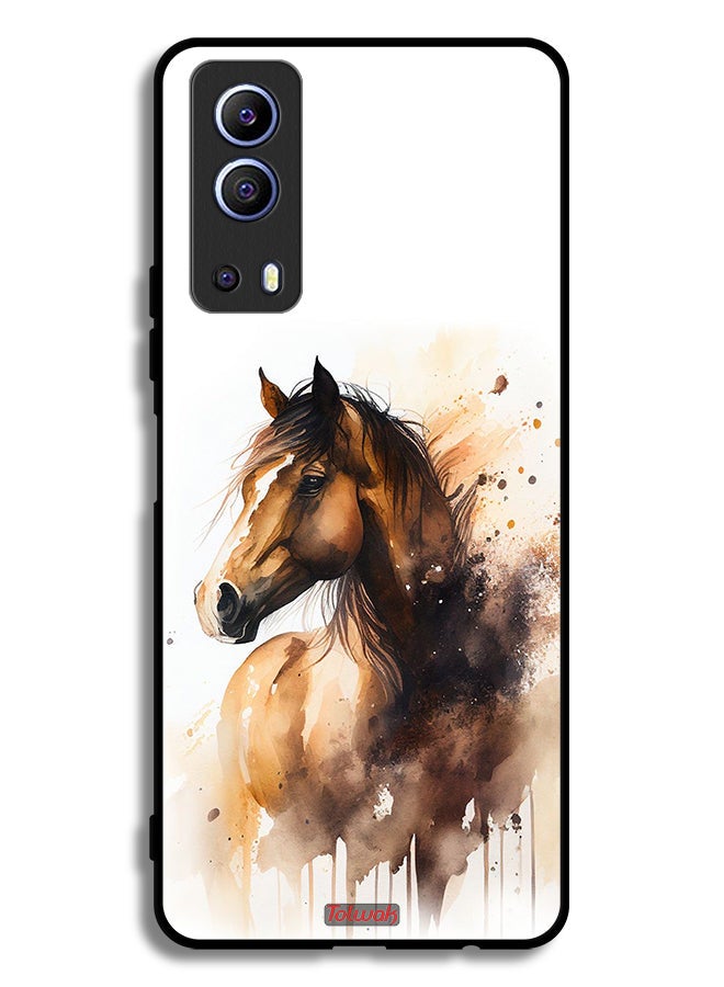 Tolwak Vivo iQOO Z3 5G Protective Case Cover Horse Abstract Art - Image 2