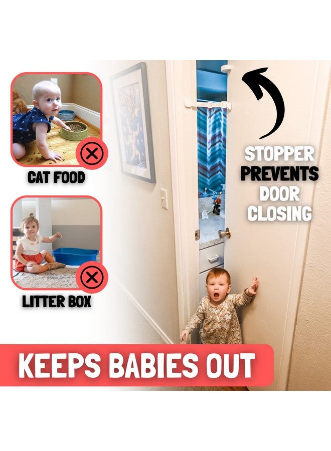 Door Buddy Door Buddy Child Proof Door Lock & Cat Door Stopper. Adjustable Door Strap Latch to Baby Proof Door & Keep Toddler out of Cat Food & Litter Box. Easy Pet & Baby Gate with Cat Door Interior Alternative - Image 2