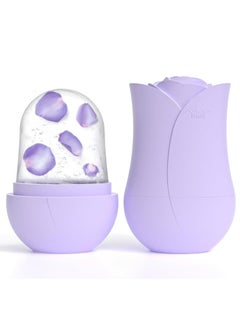 Ice Roller for Face, Rose Shape Ice Cube Facial Roller Massager, Reusable Silicone Face/Eyes/Neck Ice Mold for Skin Care, Naturally Conditioning, Ideal Gift for The Special One You Love