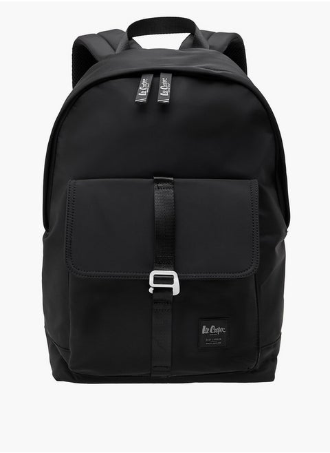 Solid Backpack with Zip Closure and Adjustable Strap - 12x30x45 cm