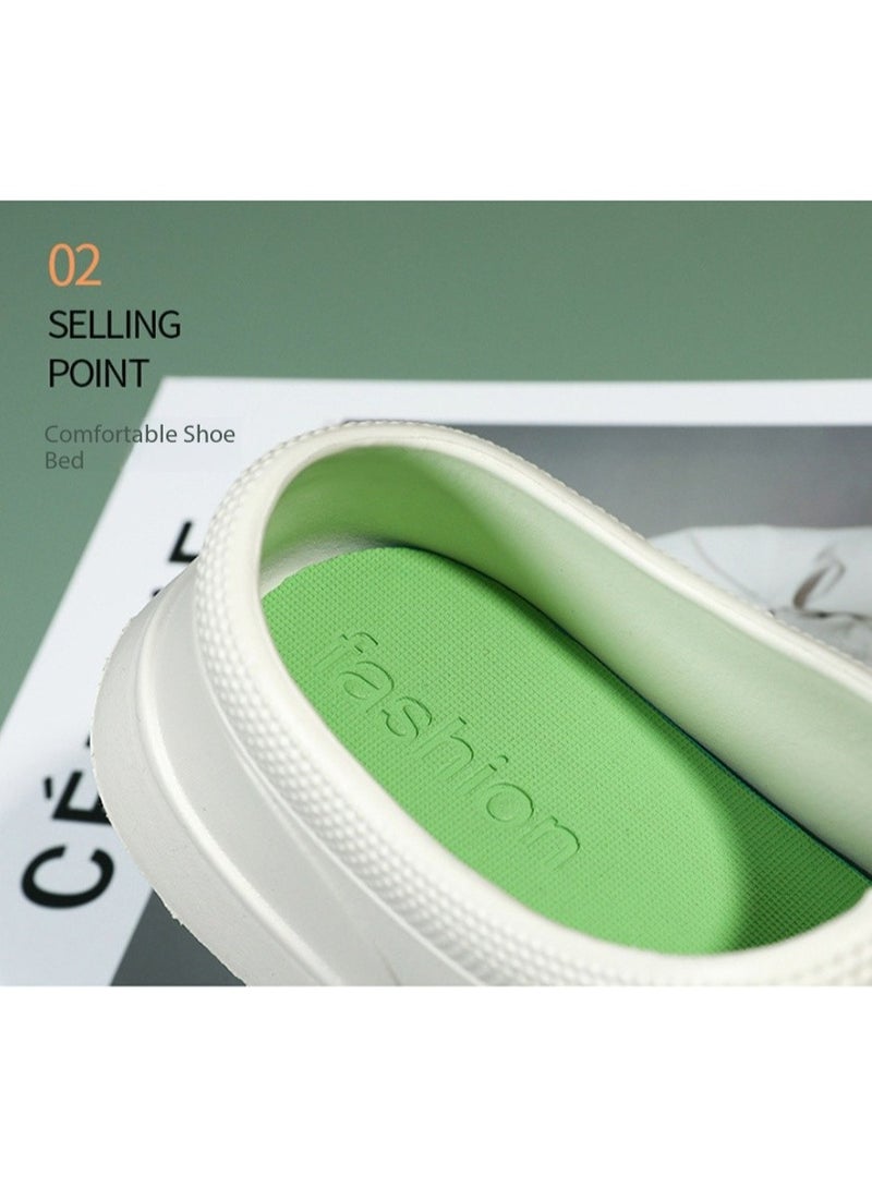 Surgical shoes, chef shoes, unisex fully enclosed breathable shoes, protective shoes, suitable for doctors, nurses, chefs and laboratory staff, non-slip sandals (white). - Image 3