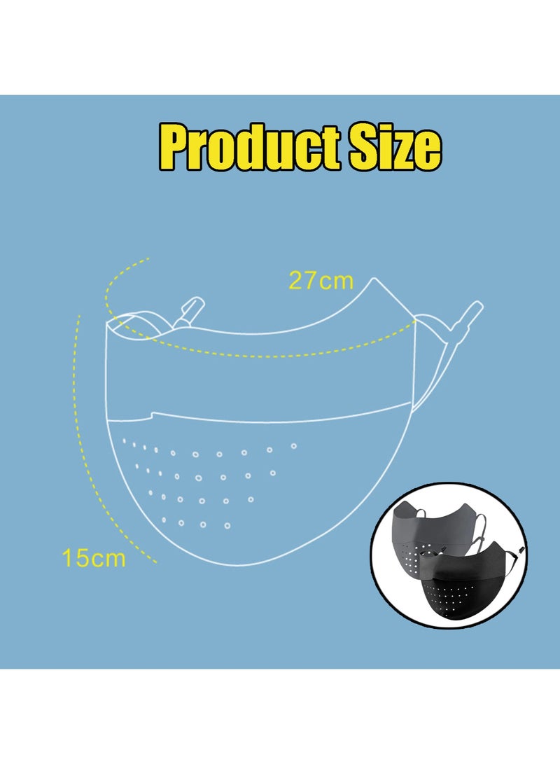 CMGTYYD. قناع وجه للحماية من أشعة الشمس فوق البنفسجية، قطعتان من قناع الوقاية من أشعة الشمس بعامل حماية من أشعة الشمس 50+، قناع حماية من أشعة الشمس قابل للتنفس، غطاء وجه قابل للغسل للنساء في الهواء الطلق - Image 2