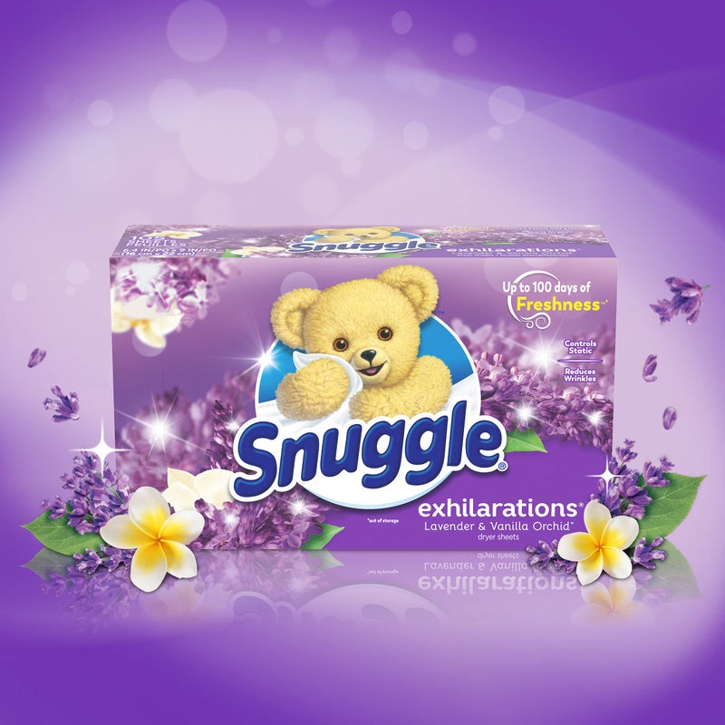 Snuggle Fabric Softener Dryer Sheets, Lavender & Vanilla Orchid, 70 Count - Image 2