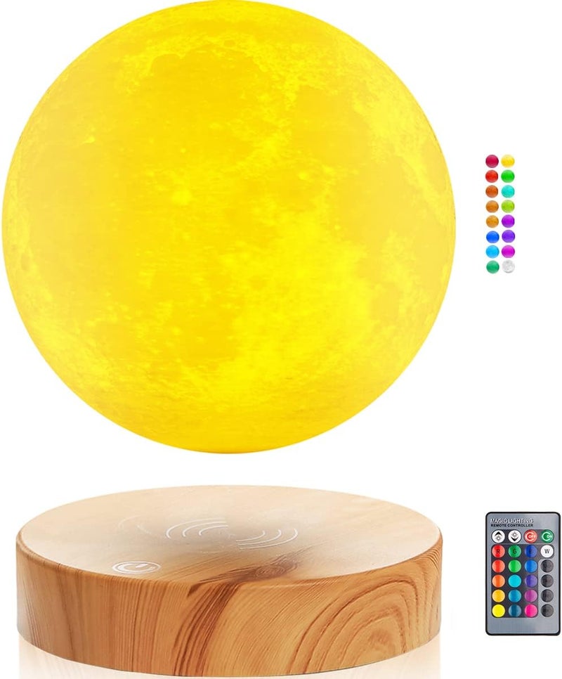 VGAzer Levitating Moon Lamp 16 Colors  20 Modes Magnetic Floating Moon Lamp Night Light Unique Christmas Gifts for Father Mother Kids Lovers - Image 1