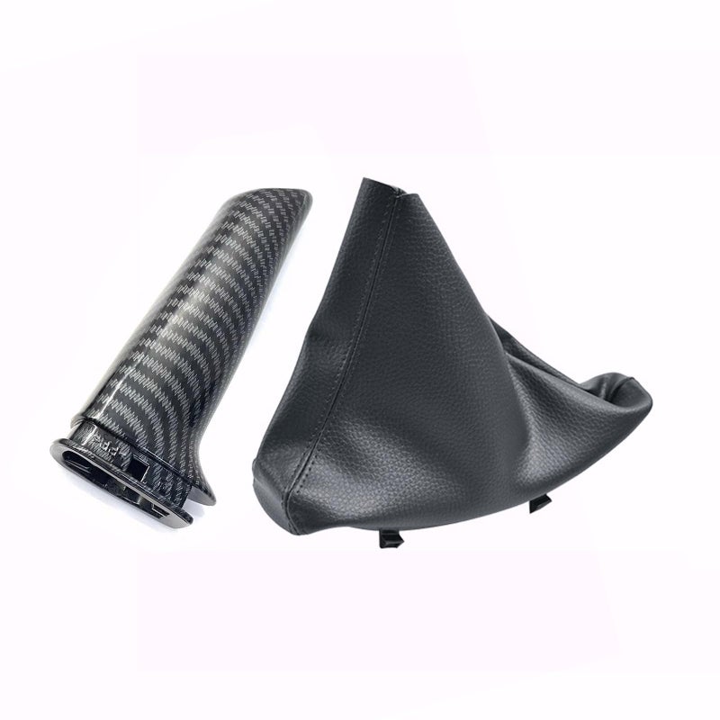 Right Hand Drive Black Carbon Look Handbrake Boot For BMW 3 Series E90 E91 E92 E93 2005 2011 - Image 2