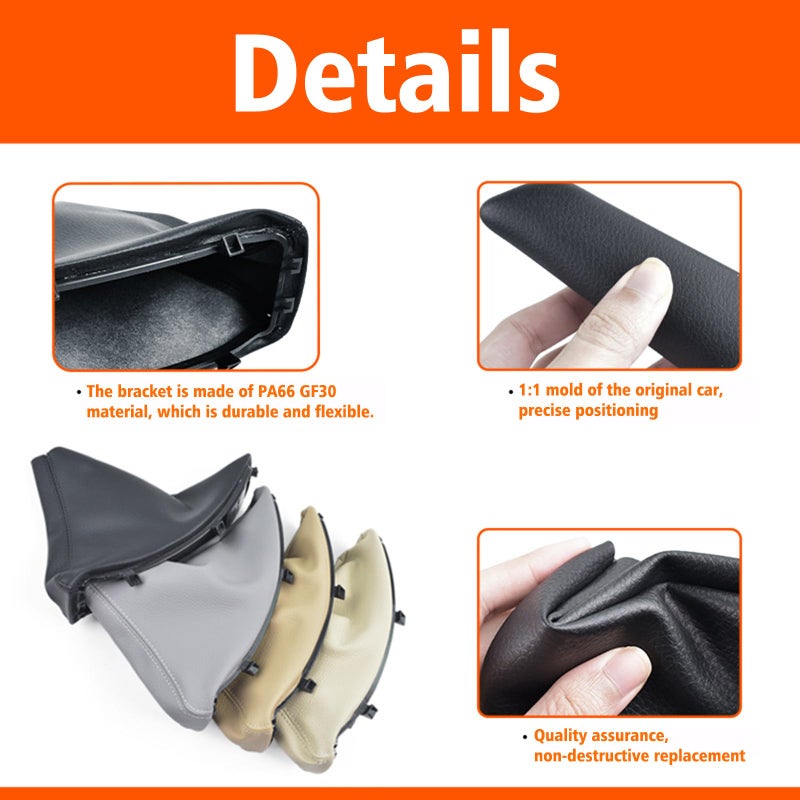 Right Hand Drive Black Carbon Look Handbrake Boot For BMW 3 Series E90 E91 E92 E93 2005 2011 - Image 4