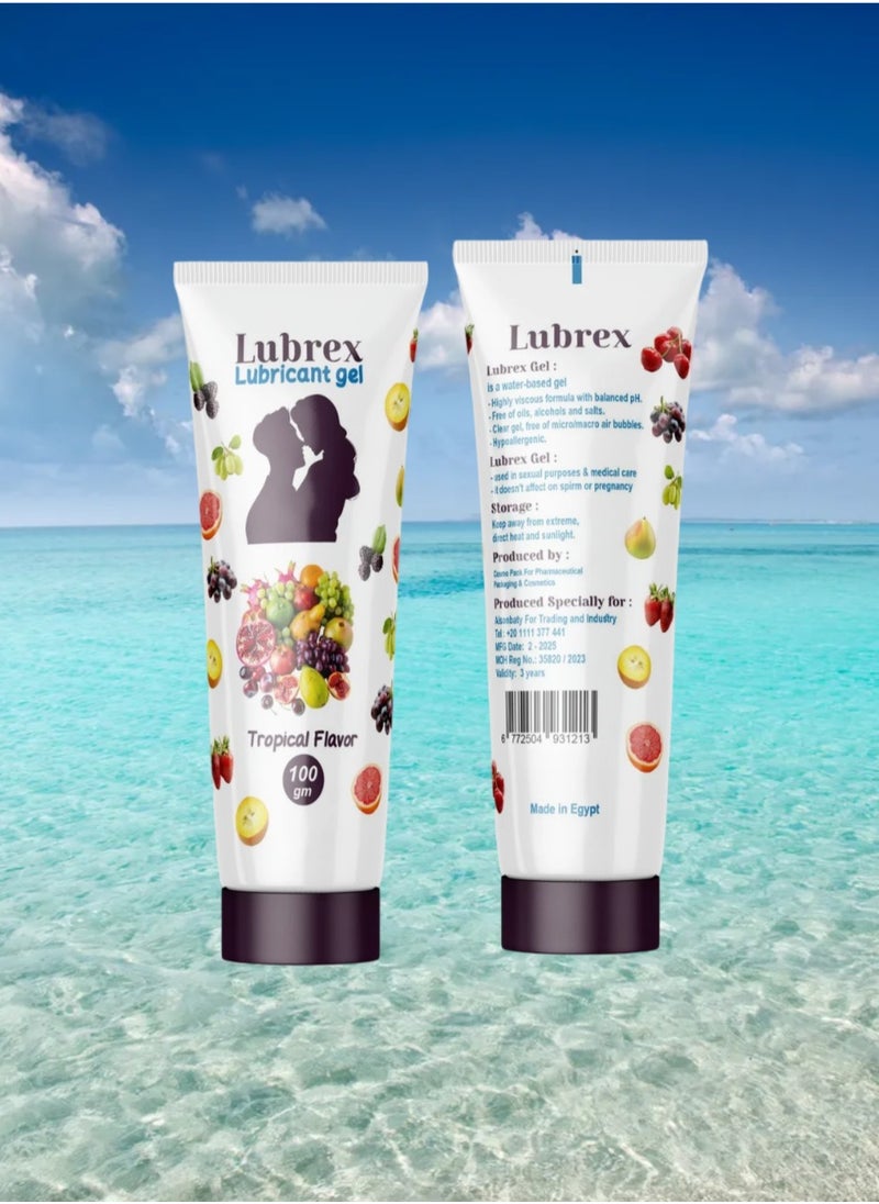 Lubrex lubrex lubricant gel tropical fruit 100 GM  - Image 2