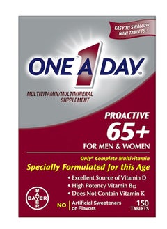Proactive 65+، أقراص الفيتامينات المتعددة للرجال والنساء، عدد 150