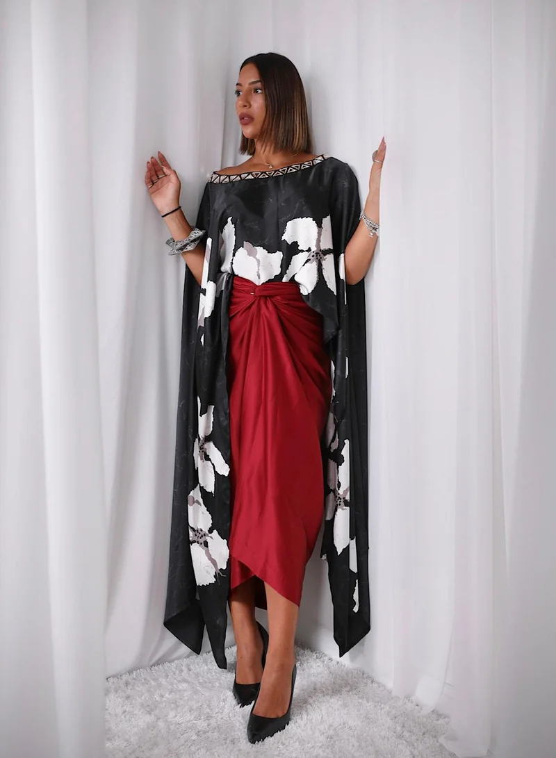 ECSTACY Drape skirt set