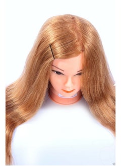 Ritzkart 2 In1 Human Hair Cutting/Curling/Makeup Dummy For Practise, Brown,  - Image 3