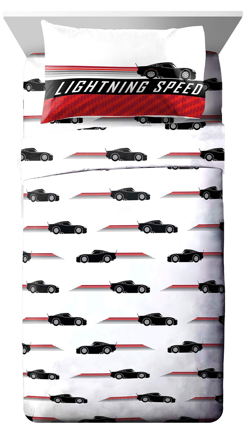Jay Franco Disney Pixar Cars Race Ready 5 Piece Twin Bed Set - Includes Comforter & Sheet Set - Bedding Features Lightning McQueen - Super Soft Fade Resistant Microfiber Official Disney Pixar Product - Image 3