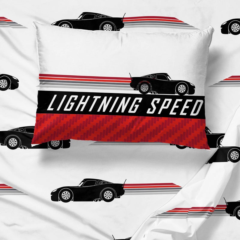 Jay Franco Disney Pixar Cars Race Ready 5 Piece Twin Bed Set - Includes Comforter & Sheet Set - Bedding Features Lightning McQueen - Super Soft Fade Resistant Microfiber Official Disney Pixar Product - Image 5