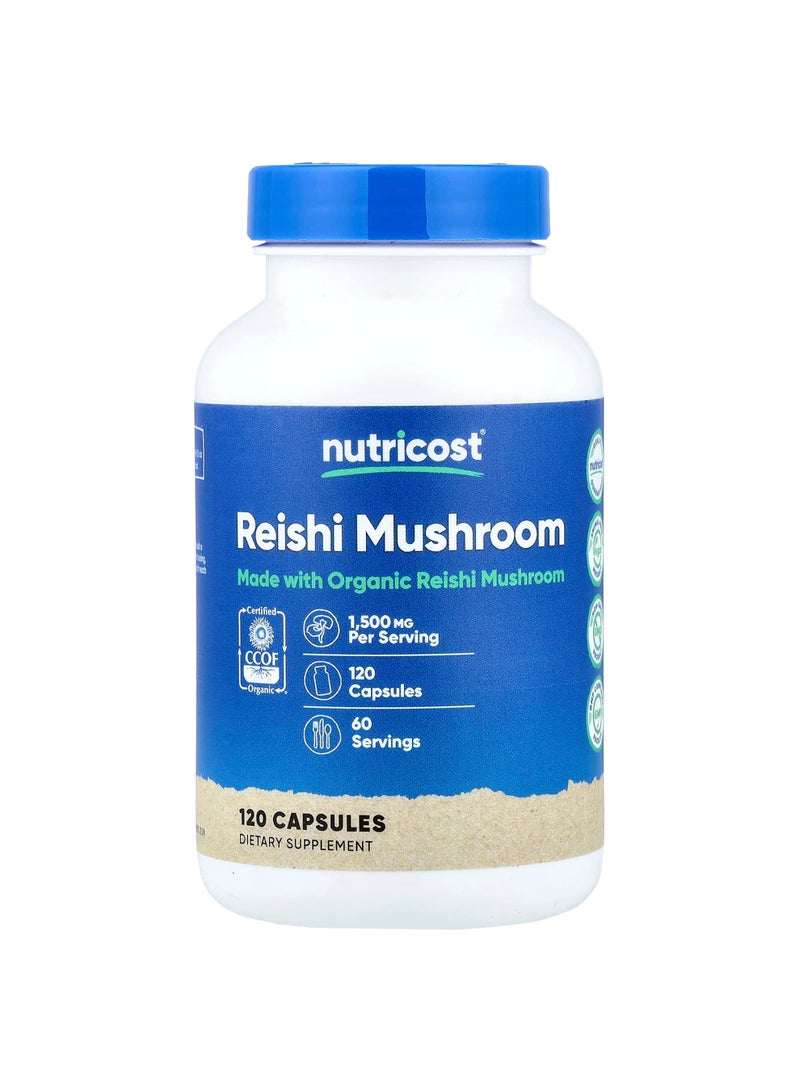 Nutricost Reishi Mushroom, 120 Capsules (750 mg per Capsule)