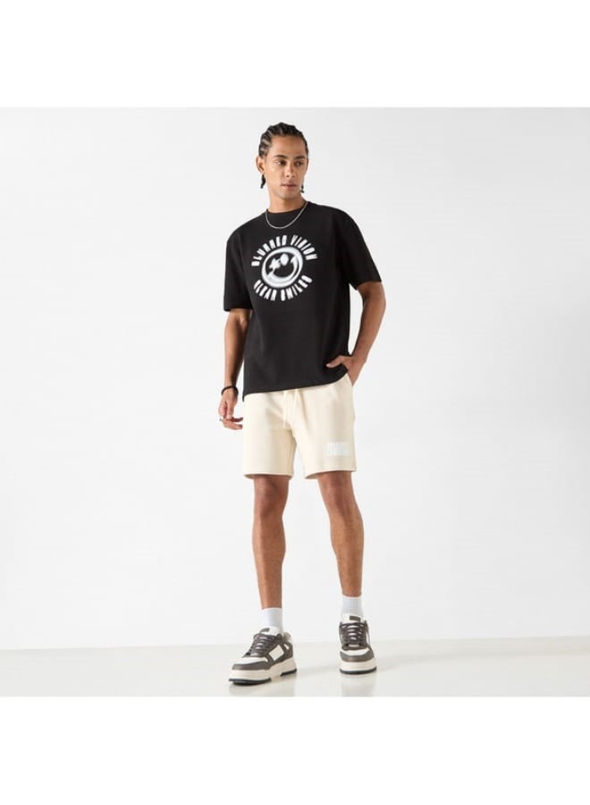 SP Characters SmileyWorld Detail Regular Fit Shorts with Drawstring Closure  - Image 2