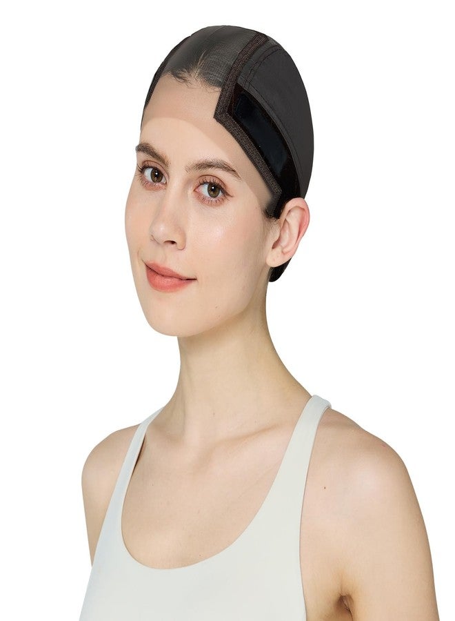 Xiushumyi Wig Cap Lace Wig Grip Cap for Keeping Wigs in Place Wig Cap with Grip Band Make Your Wigs Glue Free Non-Slip Wig Caps for Women (Brown, M) - Image 1