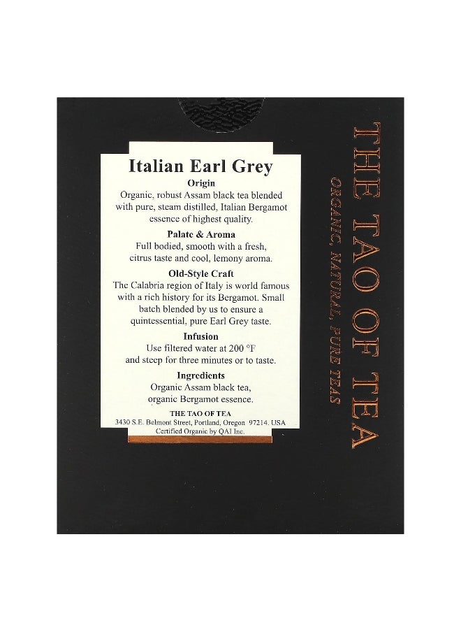 The Tao of Tea The Tao of Tea, Organic Italian Earl Grey, Black Tea, 15 Pyramid Sachets, 1.32 oz (37.5 g)  - Image 2