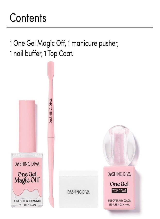 Dashing Diva One Gel Magnetic Mega Bundle - One Gel Magnetic Starter Kit in Villainous, Top Coat and Magic Off Nail Polish Remover - Manicure Set includes LED Lamp and Power Magnet - Image 5