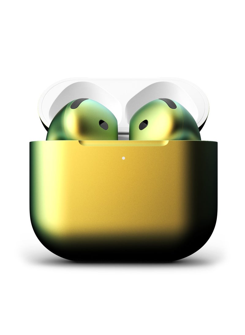 Craft MERLIN CRAFT CUSTOMIZED APPLE AIRPODS 4 DUAL TONE NOTHERN LIGHTS  - Image 1